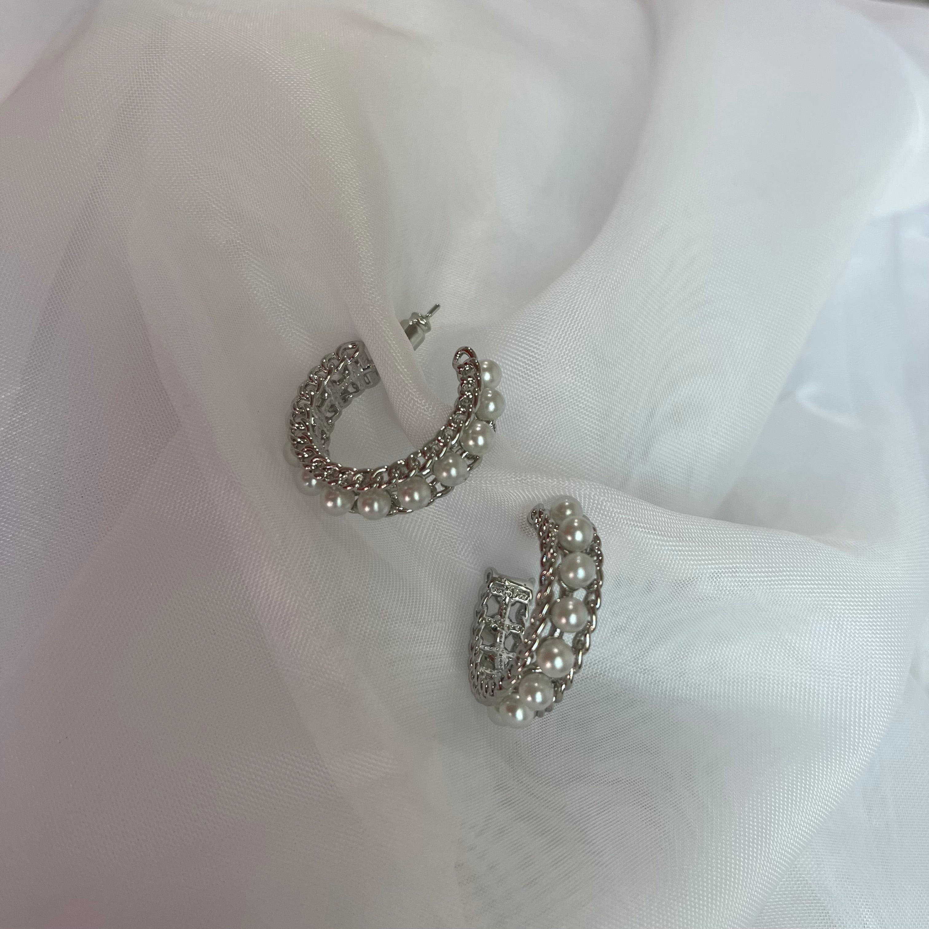 Aretes con perla