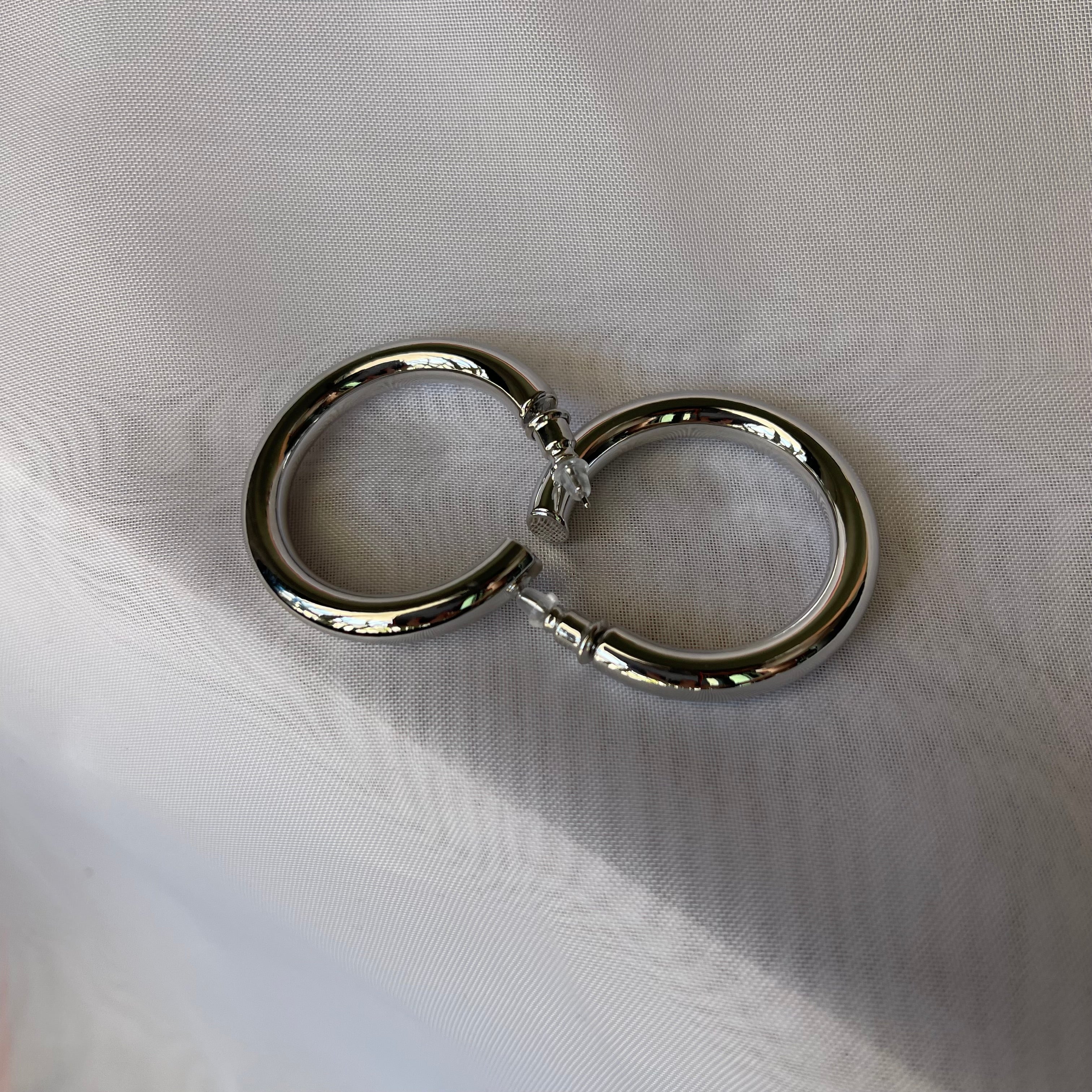 Aretes arracada mediana plata