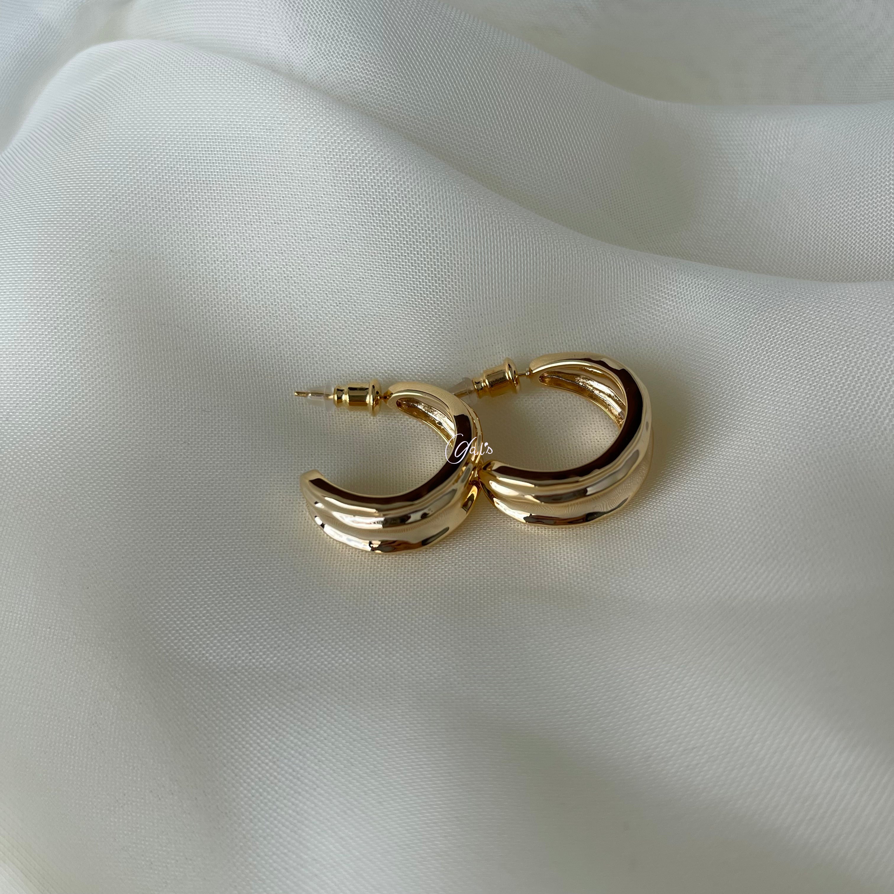 Aretes arracadas doble-lazo