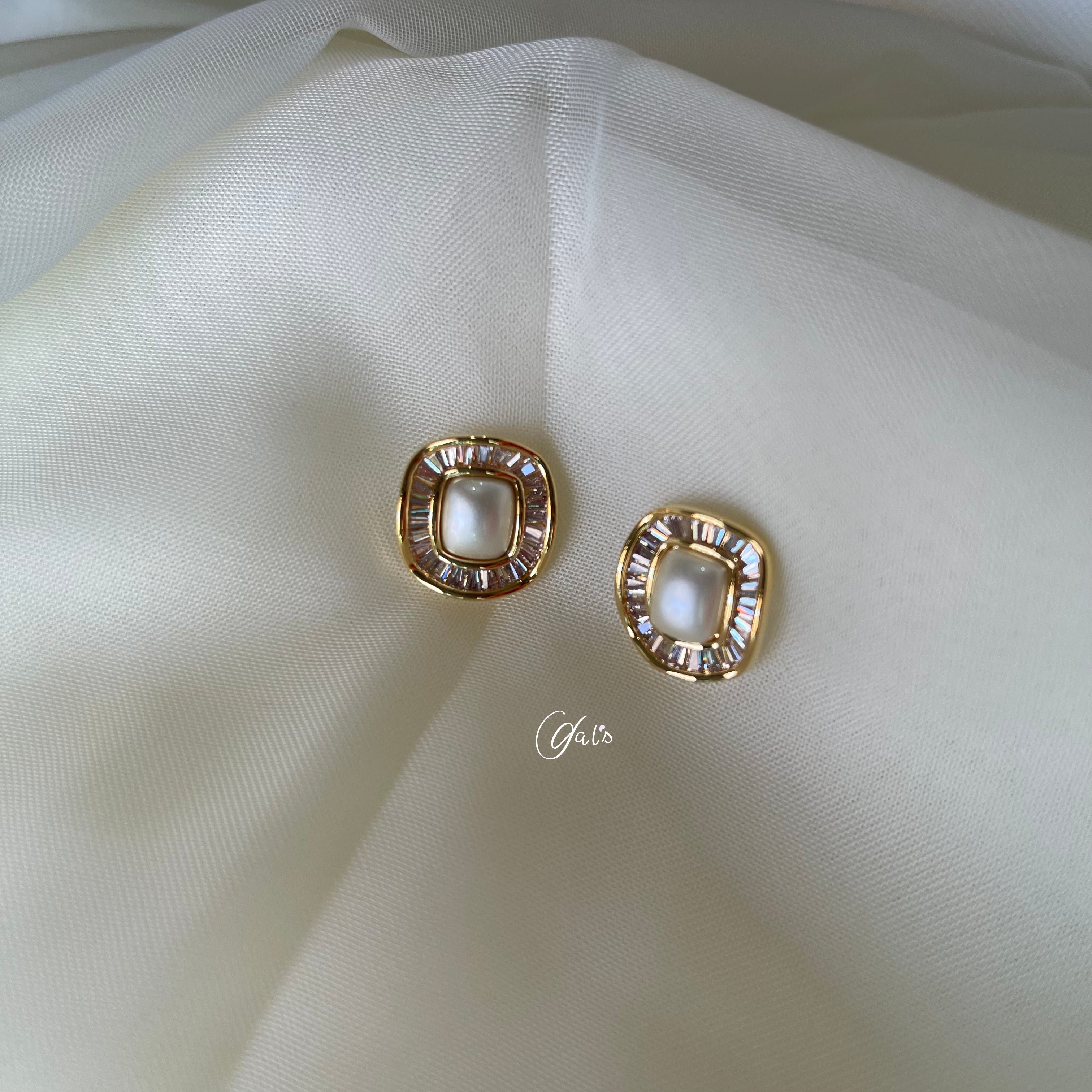Aretes Brillo y Perla