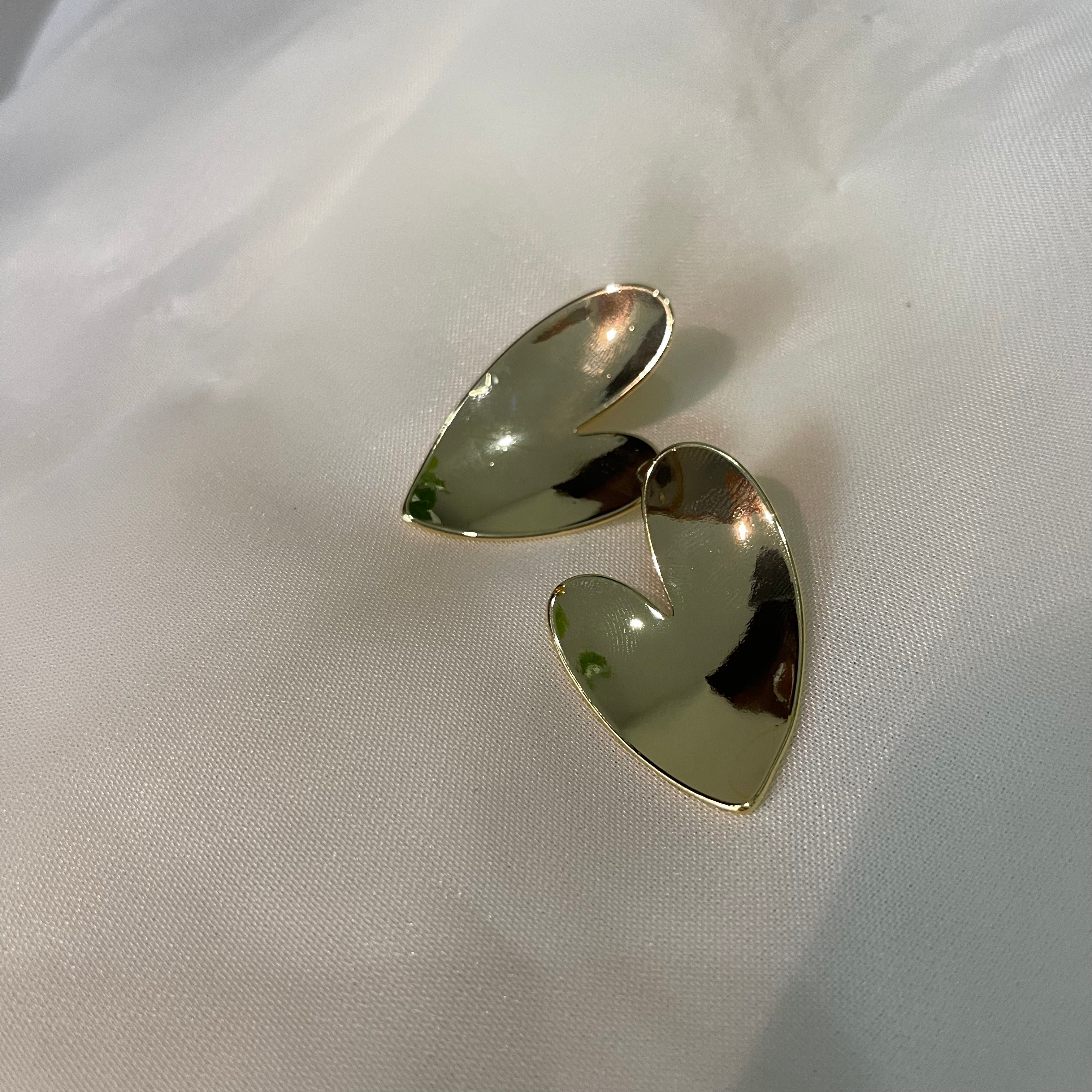 Aretes corazón chunky