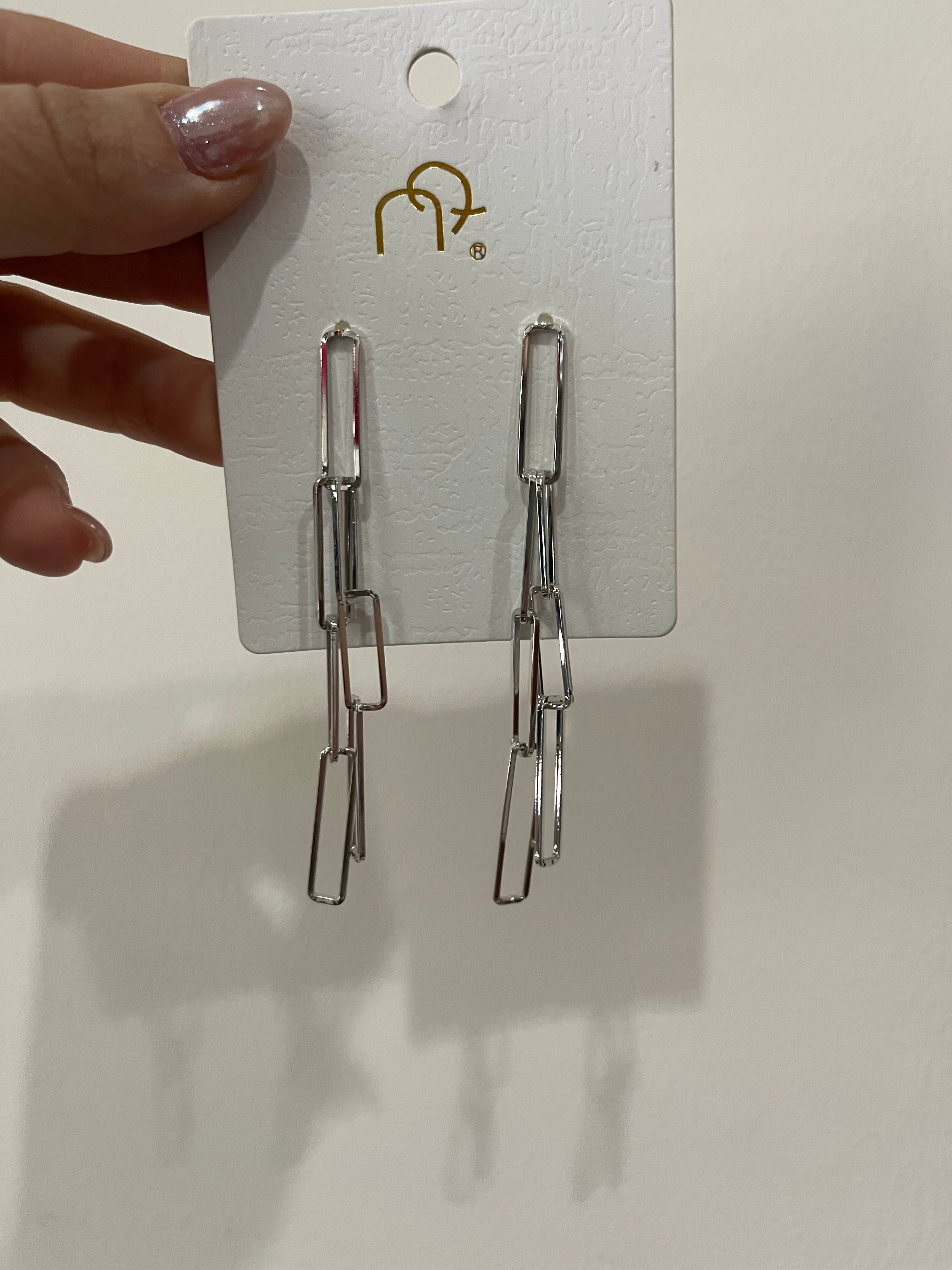 Aretes plata largos
