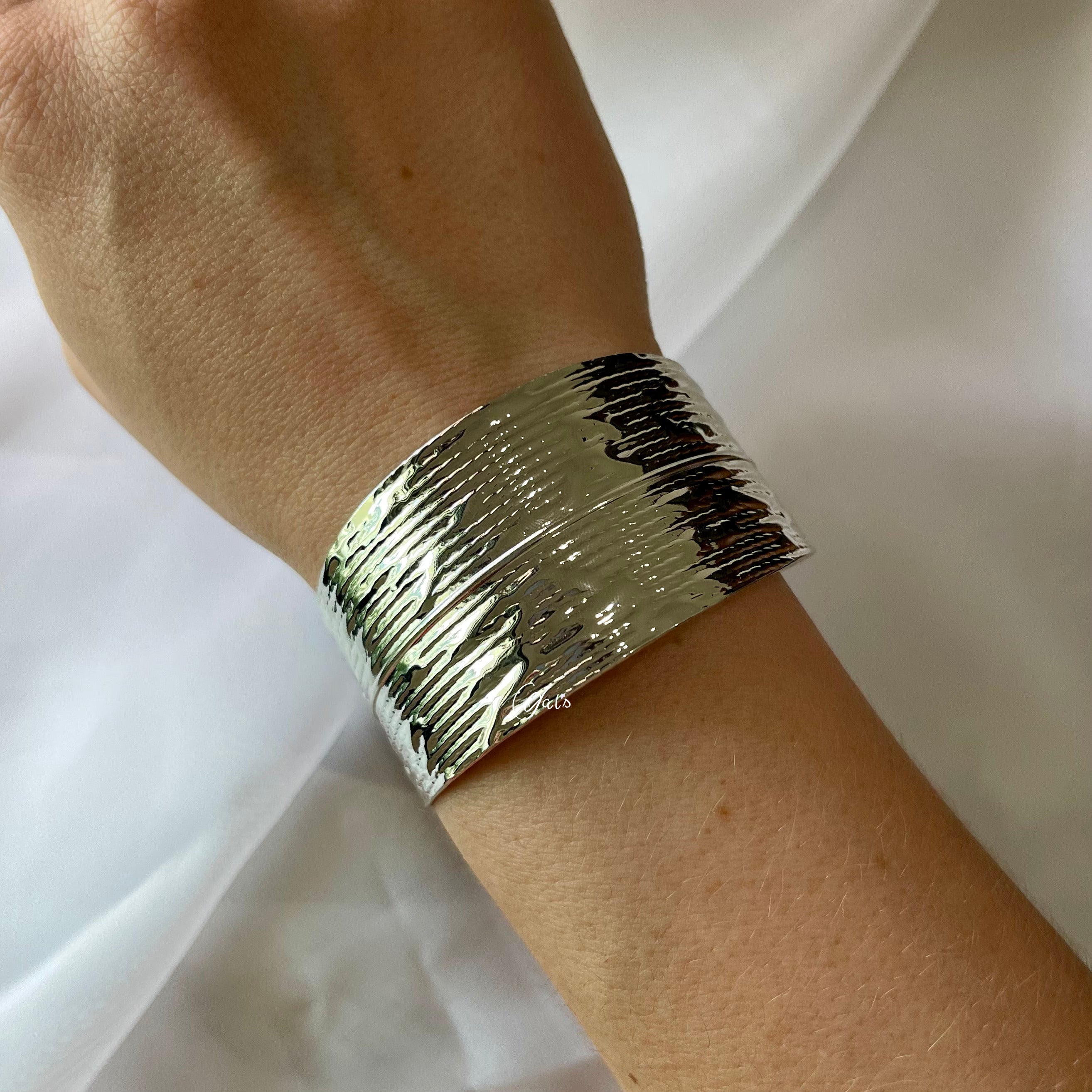 Brazalete Raya Grueso Plata