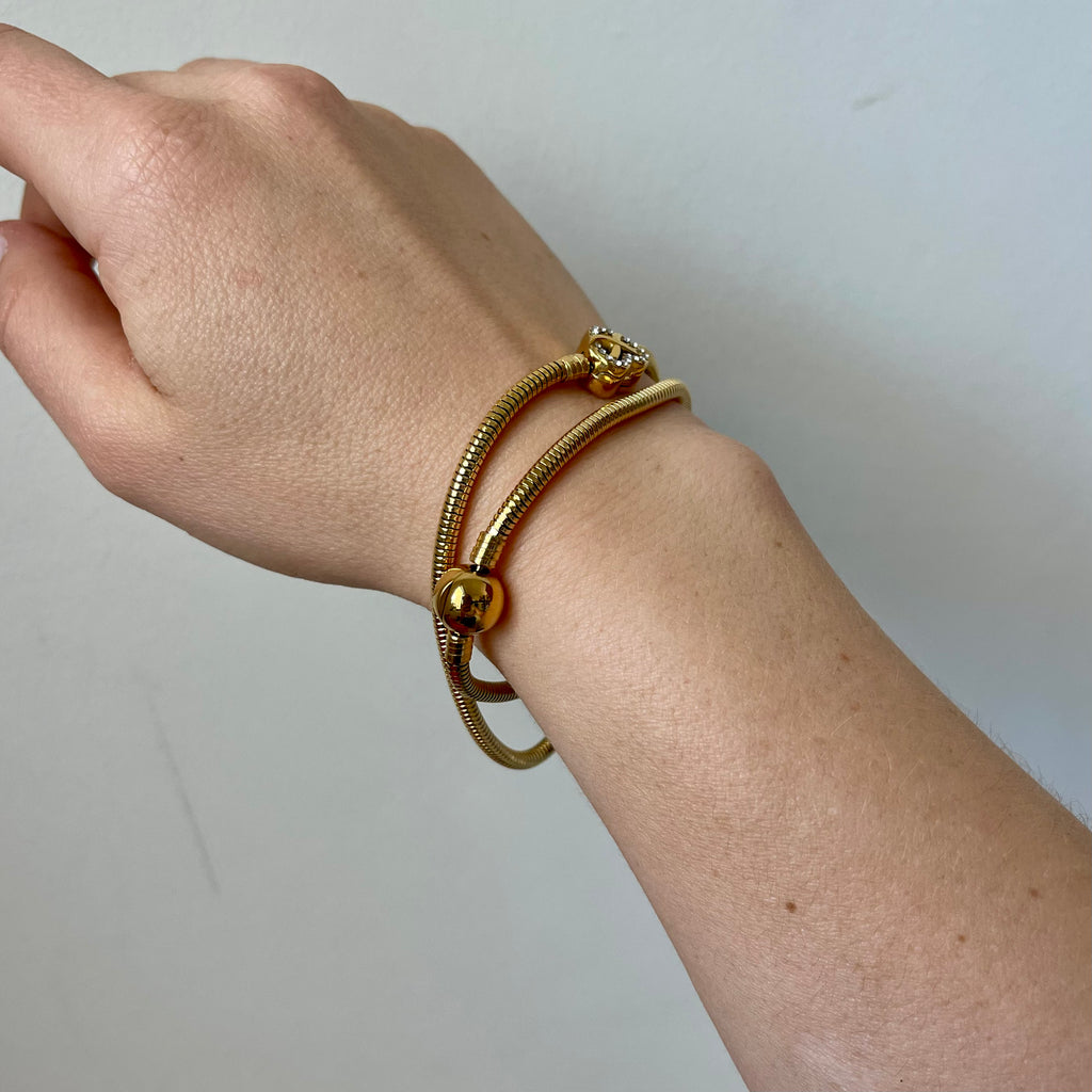 Brazalete delgado oro laminado